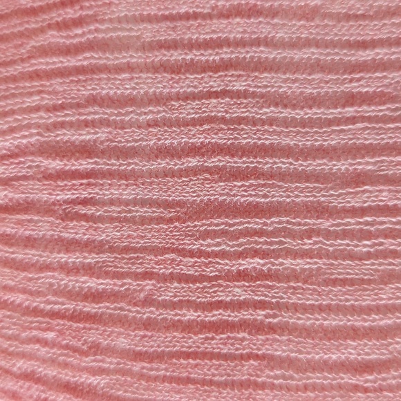 LAFAYETTE 148 New York sz Large Open Knit Linen & Cotton Long Pink Cardigan - Picture 4 of 6